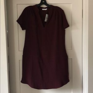 Lush Merlot short sleeve shirt dress size Sm!